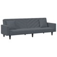 thumbnail image 2 of vidaXL 2 Piece Sofa Set with Pillows Dark Grey Velvet, 2 of 5