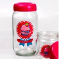 thumbnail image 2 of Decal Glass Storage Containers Kitchen Storage Canister Jar with Lid 1.1-qt. (1 L), 2 of 5