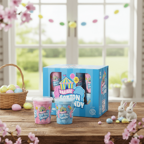 🍭 Parade Cotton Candy, 2 oz Bags, 12-Pack – Light, Fluffy & Sweet Carnival Treat ✨