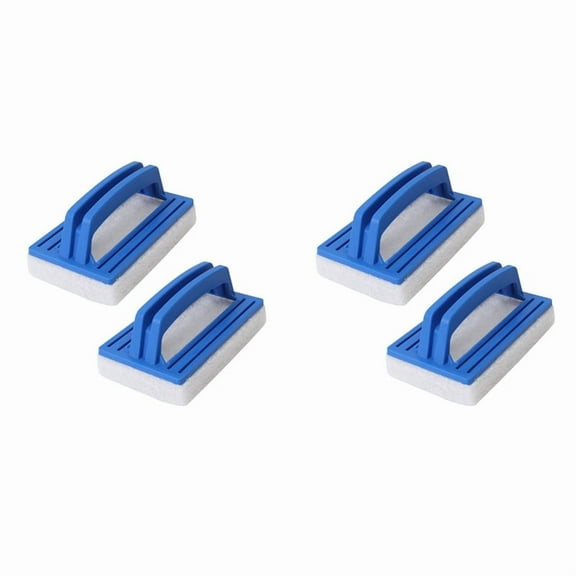 4 Pack Hand-Held Pool Scrub Brush,Scrubbing Scouring Sponge Pad for Cleaning Scrubber, Kitchen,Bathroom Tub, Shower Tile