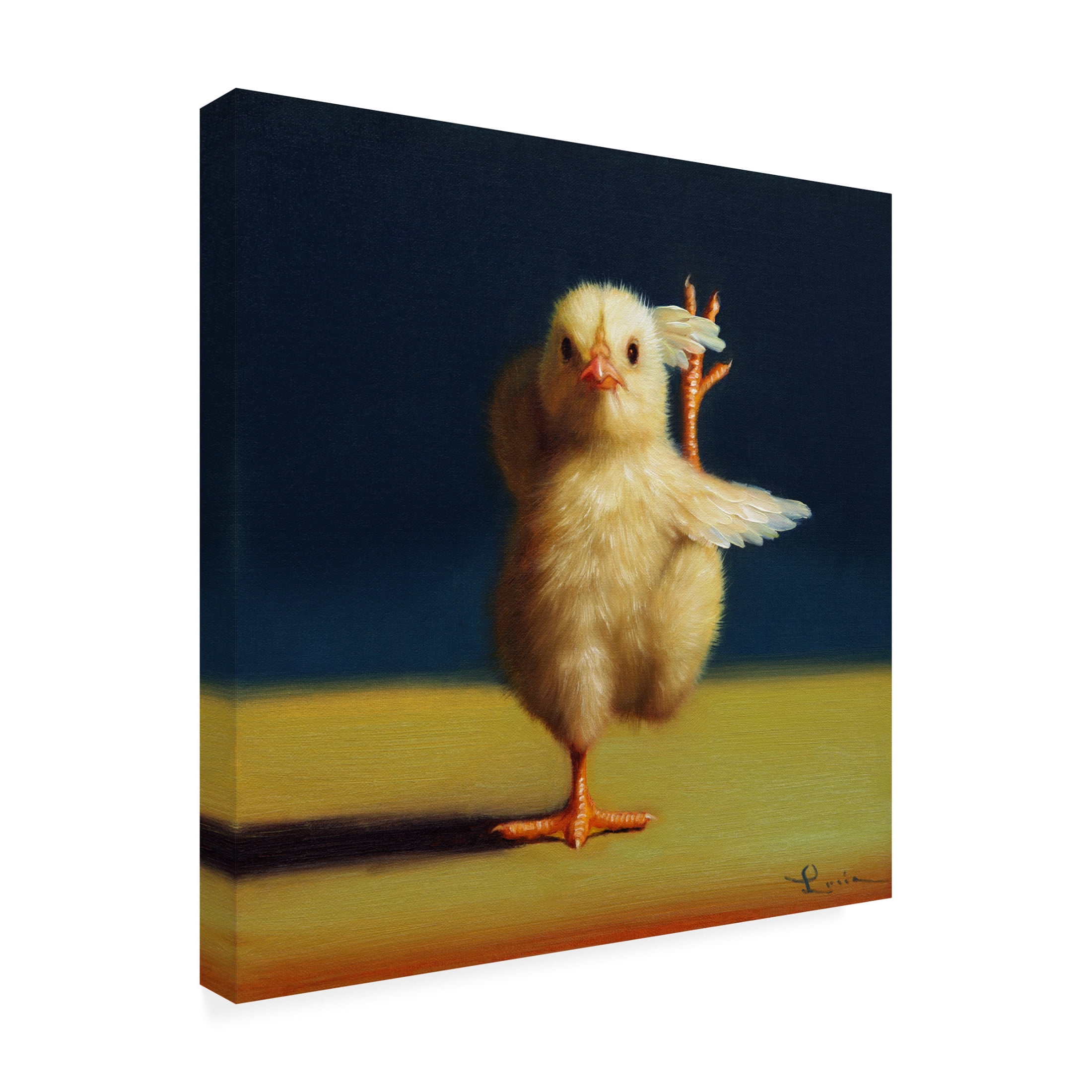 Canvas Wall Art - Lucia Heffernan 'Yoga Chick Standing Split' Wall Art for Living Room, Bedroom, or Office Décor by Trademark Fine Art - 35 x 35 Inches