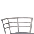 thumbnail image 2 of 30 Inch Curved Back Counter Height Barstool with Metal Flared Legs, Silver - Saltoro Sherpi, 2 of 5