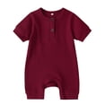 thumbnail image 1 of Gibobby Monos de Moda Ropa de mono de manga corta para bebés recién nacidos, niños y niñas(Rojo， 12-18 Meses), 1 of 5