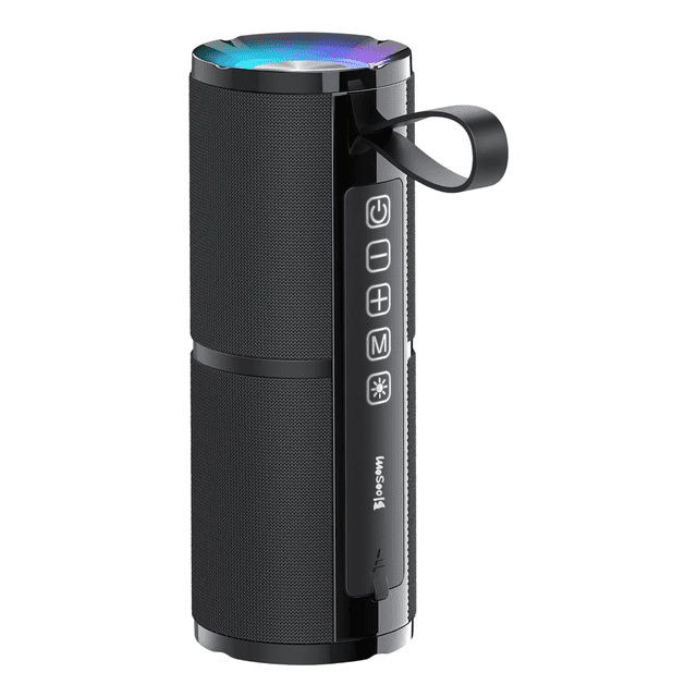 Bocina Blossom Bluetooth Portátil 1Hora BOC060 5.1 Altavoz Inalámbrico con Sonido Estéreo HD Reproducción Manos Libres 2400mAh 3.5mm AUX/Micro SD/TF/USB Negro
