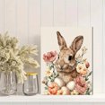thumbnail image 2 of Qisvanset Bunny And Flowers Canvas Print 15.75x11.81 Inches, 2 of 8