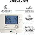 EconoHome NonProgrammable Thermostat for Home Heat & Cooling