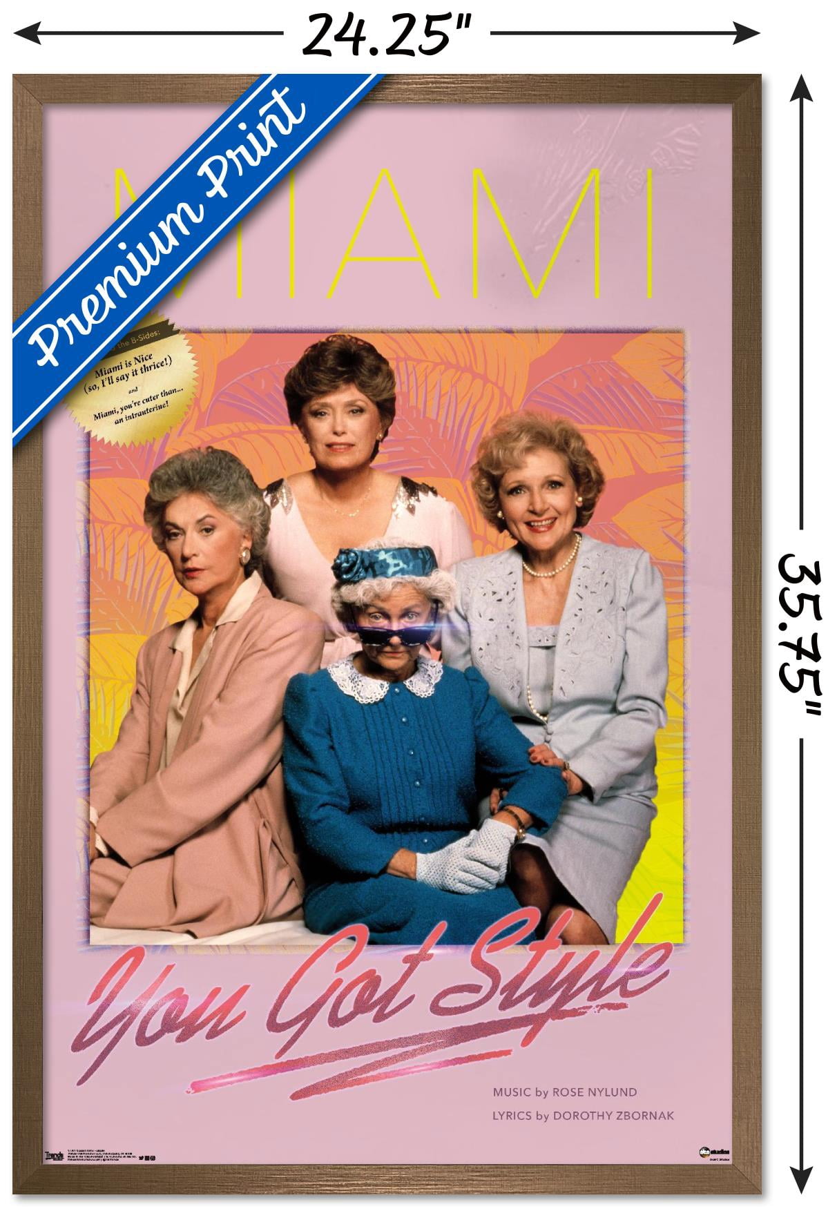 The Golden Girls - Album Wall Poster, 22.375" x 34", Framed