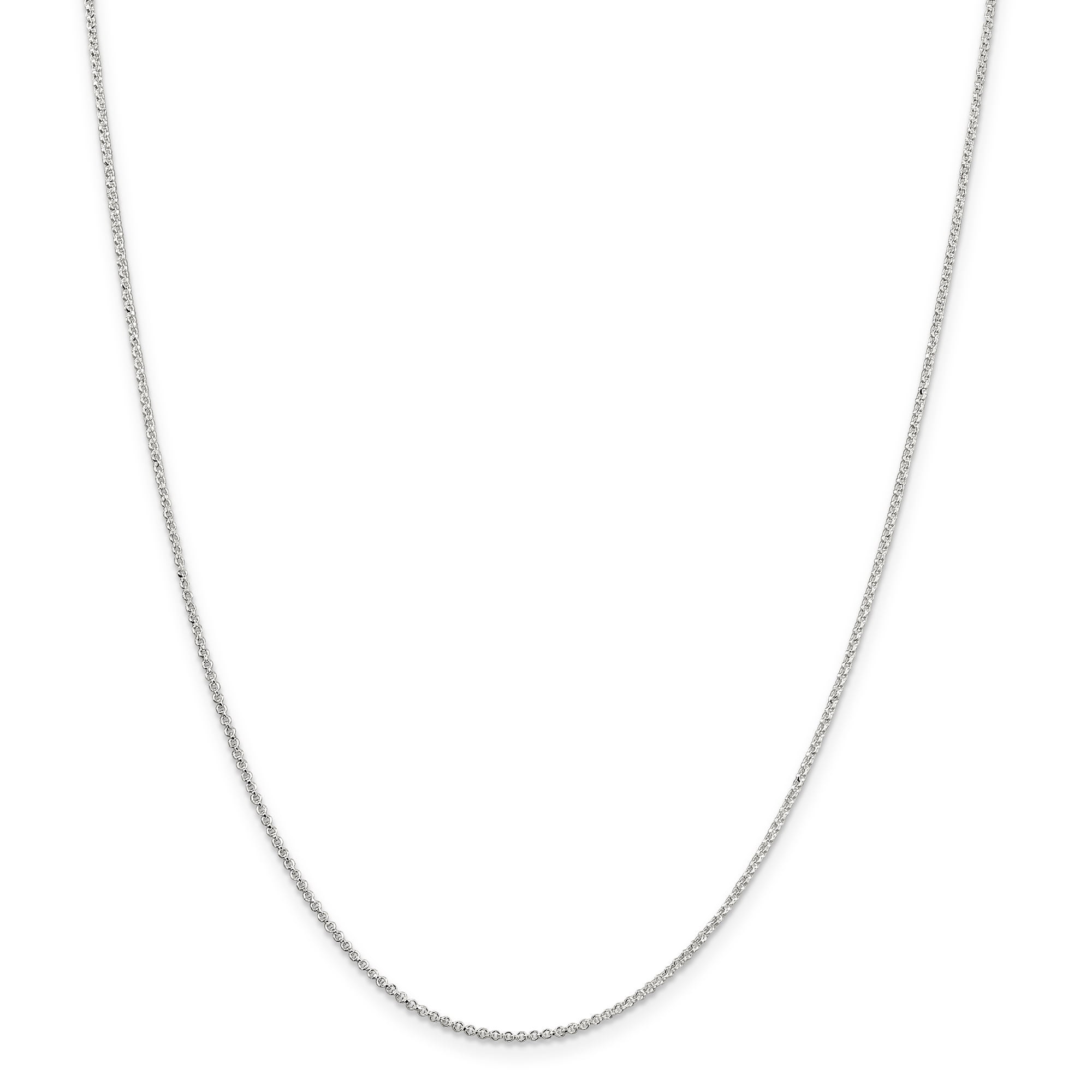 925 Sterling Silver 1.4mm Rolo Chain Necklace 20 Inch Pendant Charm