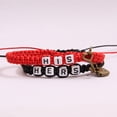 thumbnail image 6 of Naierhg 2Pcs/Set HIS HERS Letter Lock Key Charm Handmade Woven Couple Bracelet Bangle, 6 of 8