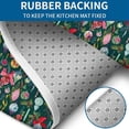 thumbnail image 4 of Dark Green Christmas Ornament Pattern Bathroom Rugs Sets 3 Piece,Toilet Cover Set,Absorbent Non Slip Bathroom Mats Sets with U-Shaped Contour Rug Toilet Rug Set, 4 of 5