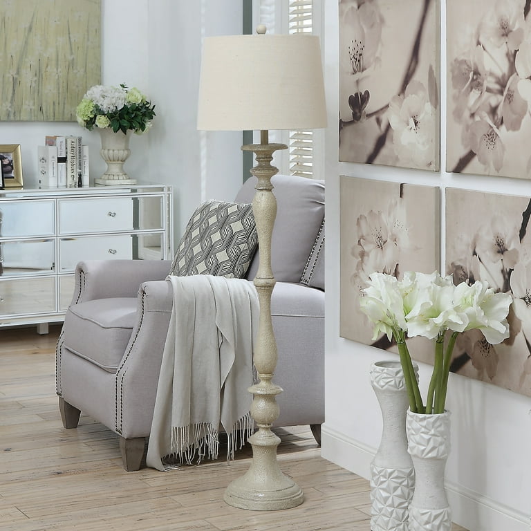 Distressed cream hotsell floor lamp