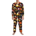 thumbnail image 3 of Salouo Construction Truck Print Button-Front Long Sleeve Pajama Set for Men, Soft 2Pjs Men's Long Sleeve Sleepwear-Small, 3 of 7