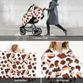 thumbnail image 6 of Car Seat Cover Baby, Chocolate Print No.J93 Baby Car Seat Cover for Baby Boys Girls Newborn , Infant Car Seat Canopy Cover Nursing Breastfeeding Cover Warm Blanket, 6 of 7