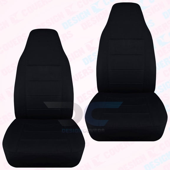 Designcovers Fits 1982-1992 Chevy Camaro Cotton Front Seat Covers:Black
