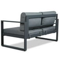 thumbnail image 4 of Afuera Living Contemporary Aluminum Patio Loveseat in Gray, 4 of 6