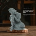thumbnail image 4 of Sandstone Buddha Statue Vivid Appearance, Small Ornament For Home Decor, Meditation, Peace And , Suitable For Bedroom, Study Room, And More, 4 of 8