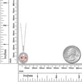thumbnail image 6 of Gem Stone King 925 Sterling Silver Peach Simulated Morganite Pendant Necklace for Women (5.14 Ct Oval with 18 inch Silver Chain), 6 of 6