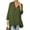 Army green, variant on Long Sleeved Women Solid Color Button Down Loose Long A-line Blouse
