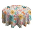 thumbnail image 4 of Pioneer Flower Round Tablecloth 60" X 60",Wrinkle Wipeable Table Cloth for Kitchen Dining Room Picnic Patio Party, 4 of 6
