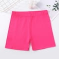 thumbnail image 4 of WAYUTE Girls Shorts Elastic Waist Straight Leg Solid Color Dance Bike Shorts for Toddler Kids Layering Soft Breathable Playwear Casual Clothes,Hot Pink, 4 of 6