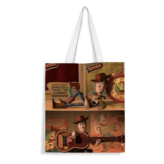 Buzz Lightyear & Toy Story canvas Tote Bag handbag: Women’s chic shopping tote, great for groceries, with a reusable design and inner zipper, measuring 13.8 x 15.8 inches (35x40cm).