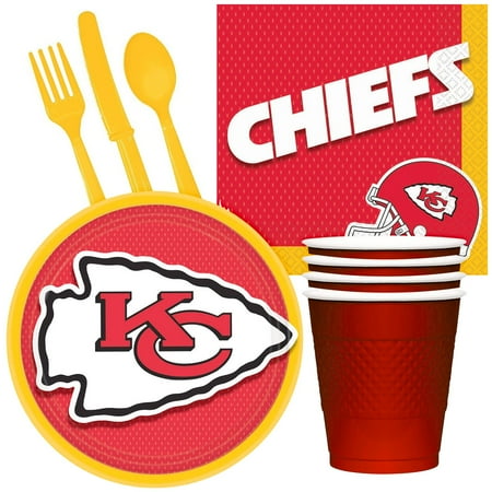 Nfl Party Supplies Kansas City Chiefs Tailgate Party Pack For 32