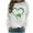 #235 White, variant on Felirenzacia Women’s St. Patrick Sweatshirt Lucky Clover Graphic Casual Pullover Top for Holiday Wear, Army Green,L