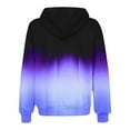 thumbnail image 5 of Brondbend Women's Hoodies Pullover Women Long Sleeved Zipper Drawstring Pocket Pullover Print Soft Stylish Oversized Tops Lady Gym Running Fall Winter Wear Purple, 5 of 5