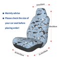 thumbnail image 3 of Wukai Dolphins Full Set Car Seat Covers with Soft Padding Universal Auto Front Seats Protector and Cushion Mat, 3 of 5