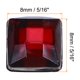 thumbnail image 2 of 50 Pcs Gemas Acrílicas de Fondo Plano de 8mm Cuadradas Artificiales para Manualidades, Pintura Facial, Joyería de Disfraces, Rojo Vino, 2 of 7