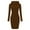 Brown, variant on ibuvkizy Fall Midi Dresses for Women 2025 Drawstring Hooded Long Sleeved Casual Fashion Dress with Pocket Red,S