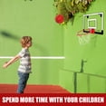 thumbnail image 2 of Mini aro de baloncesto para niños, adultos, adolescentes, para puerta y pared con accesorios completos de baloncesto de 18.0 x 12.0 in, 2 of 8