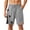 Gray, variant on Erwazi Mens Shorts Solid Tear Away Side Snap Elastic Waist Button Casual Summer Daily Wear Athletic Shorts with Pocket