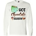 thumbnail image 3 of Inktastic Hot Chocolate Season with Green Mug and Hearts Long Sleeve T-Shirt, 3 of 5