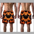 thumbnail image 3 of luoweisi Men's Beach Shorts Quick Dry Swim Trunks with Mesh Lining Halloween Bat XL, 3 of 5