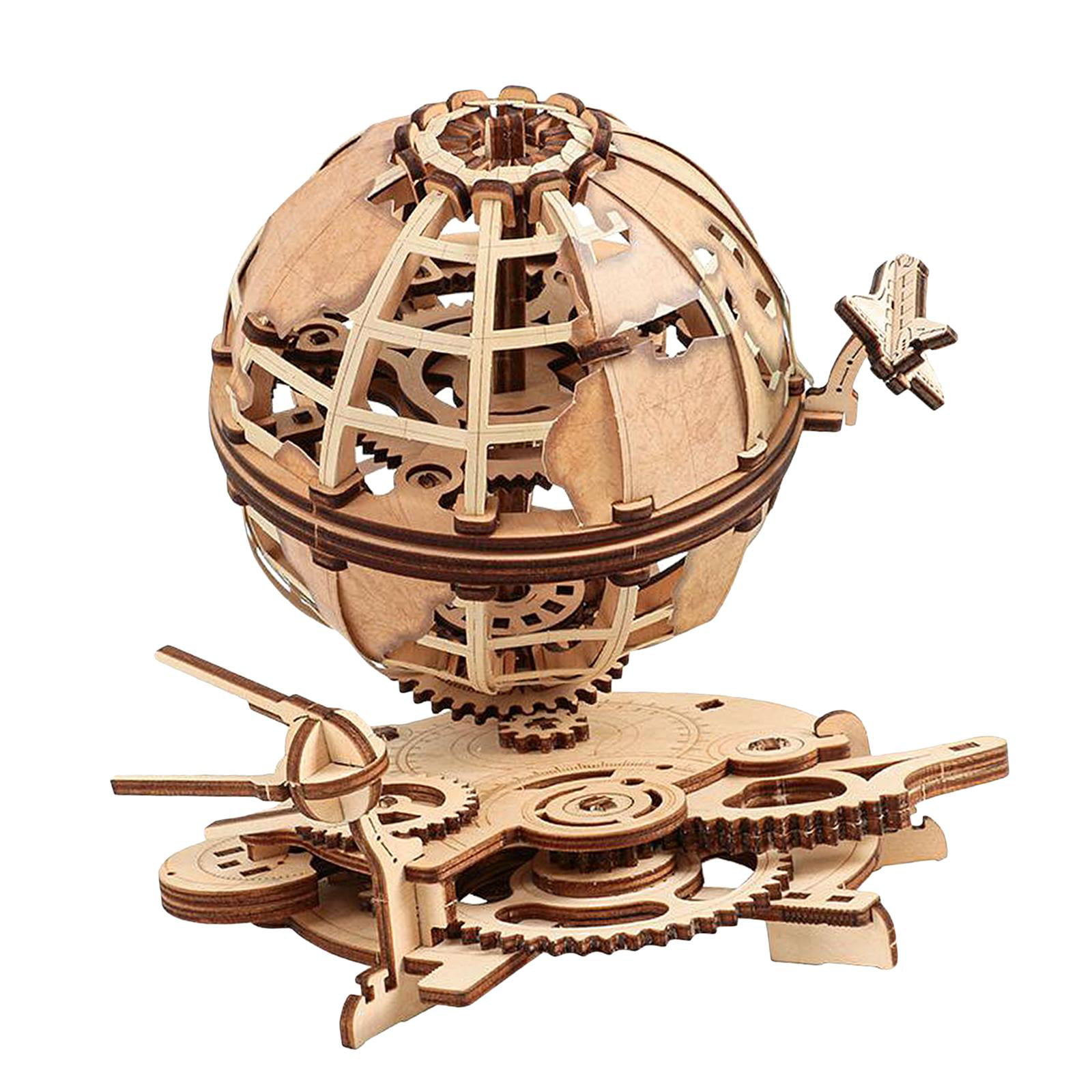 Details about   Globe Wooden Puzzle Self Assembling Mechanical 3D Model Kit Home Decorationn 