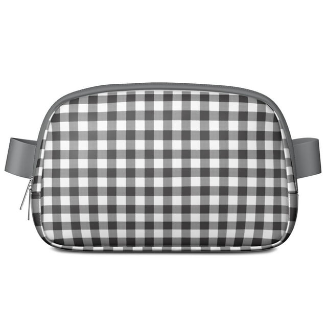 Rustic Farmhouse Plaid Fanny Pack – Classic Checkered Belt Bag with Geometric Retro Feel