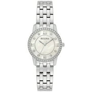 Bulova Women's Crystal Silver Stainless-Steel Watch Set 96X157