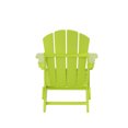 thumbnail image 5 of Westin Outdoor Patio Folding Adirondack Chair HDPE Plastic, Lime, 5 of 10