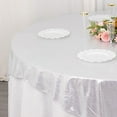 thumbnail image 4 of BalsaCircle 72x72 in Silver Glitter Sequin Dots Polyester Square Table Overlay Wedding Party Events Decorations, 4 of 7