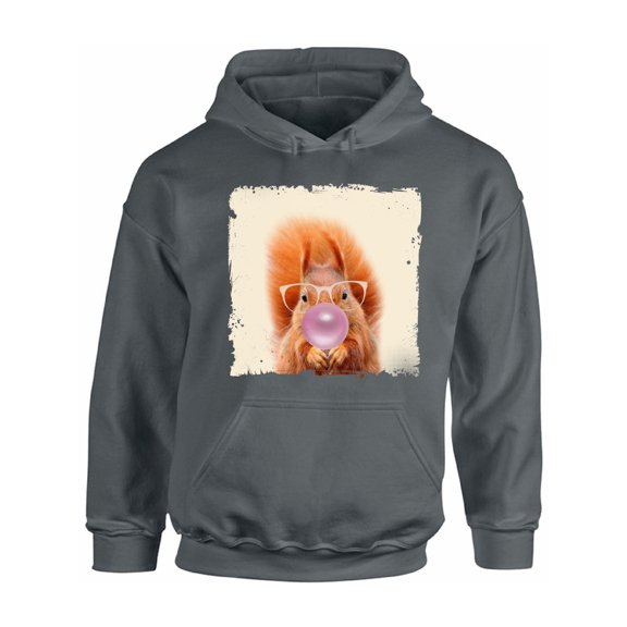 Awkward Styles Squirrel Blow Gum Animal Themed Clothes Squirrel with Gum Hoodie Animal Hoodie for Woman Funny Animal Gifts Squirrel Clothing Cute Animals Best Unisex Gifts Cute Hoodie Crewneck