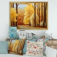 thumbnail image 3 of Designart 'Orange Autumn Trees At Sunrise' Farmhouse Framed Art Print, 3 of 4