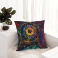 thumbnail image 6 of Pofeuu Mandala Colorful Print Double-sided plush pillowcase Square Throw Pillow Covers Pillows Cover for Living Room Bedroom Sofa Couch Cushion Cover（No pillow core）-18"x18", 6 of 7
