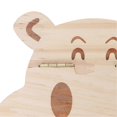 thumbnail image 5 of Baby Wooden Tooth Box Hippo Shaped Individual Holes Kids Primary Teeth Organizer with English Words, 5 of 5