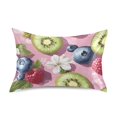 thumbnail image 7 of Yayeee Pillowcase Standard Size Set of 2 Satin Wrinkle Resistant Pillow Case, Pink Blueberries, 7 of 7