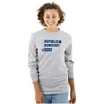 thumbnail image 3 of Republican Democrat Dogs Pet Lover Plus Size Long Sleeve Graphic Tee Shirt Brisco Brands 2X, 3 of 5