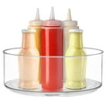 thumbnail image 3 of Sorbus Lazy Susan Open Plastic Storage Bins - Round Clear Organizer Containers for Kitchen Fridge, Pantry, Cabinet, Snacks, Fruit, Bathroom Supplies (2-Pack), 3 of 7
