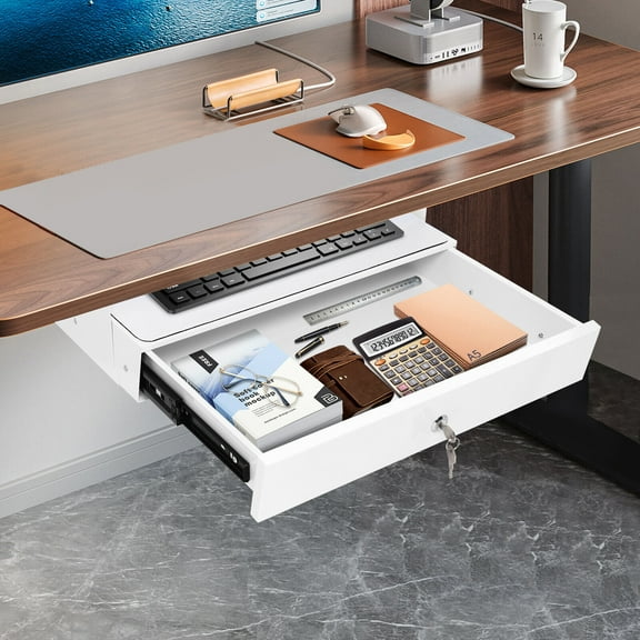 for Standing Desks Pull-out Drawer Under Desk Mounted Sliding Pull-out Drawer Drawer Storage Organizer