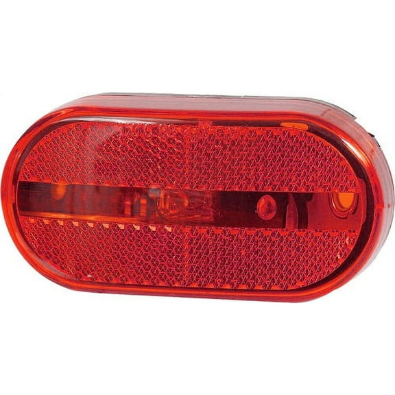 Optronics MC-31RBP MC31 Series Red Oblong Reflector Clearance/Side Marker Light