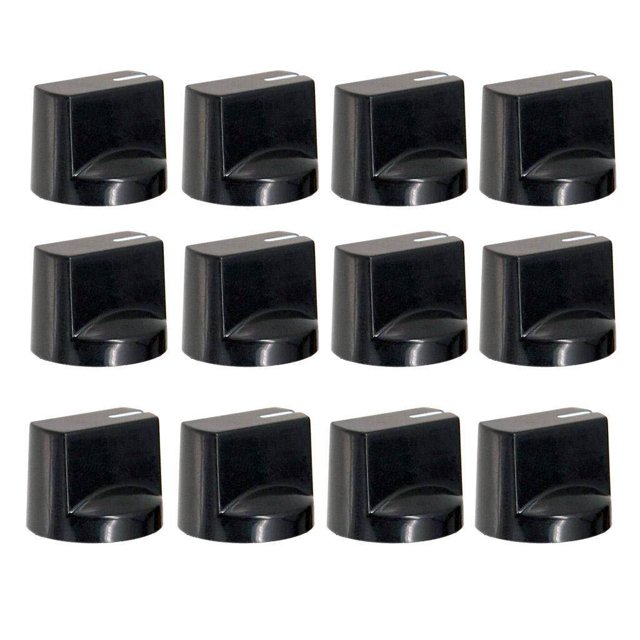 justharion 12 Pcs Guitar Speed Control Top Hat Knobs for Electric Guitar Black